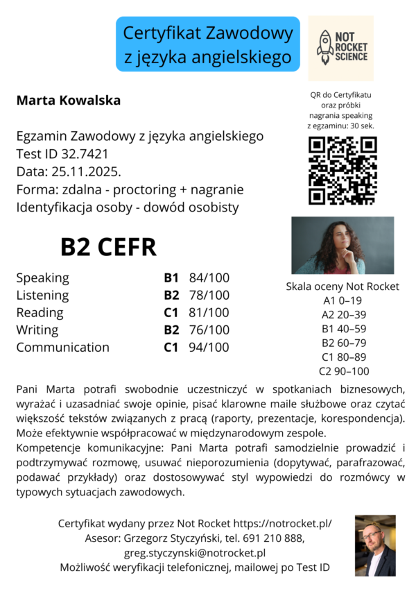 Test 5 Kompetencji 1:30h